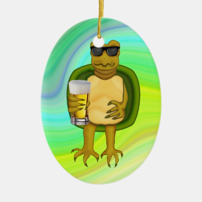 Thirsty Turtle Keramikornament (Vorne)