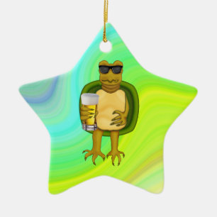 Thirsty Turtle Keramikornament