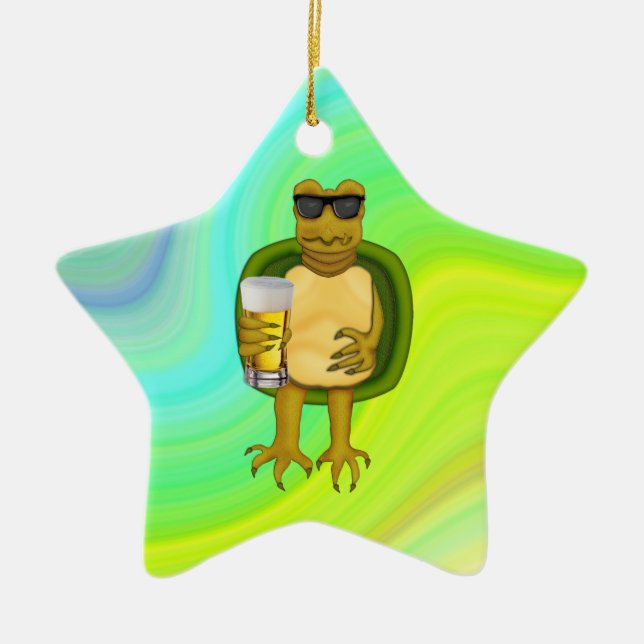 Thirsty Turtle Keramikornament (Vorne)