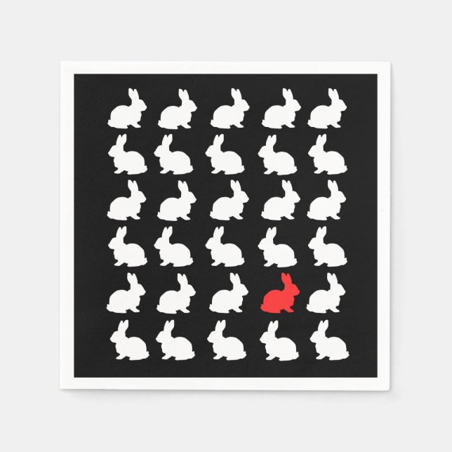Thirty Happy Bunnies Paper Napkin Serviette (Vorderseite)