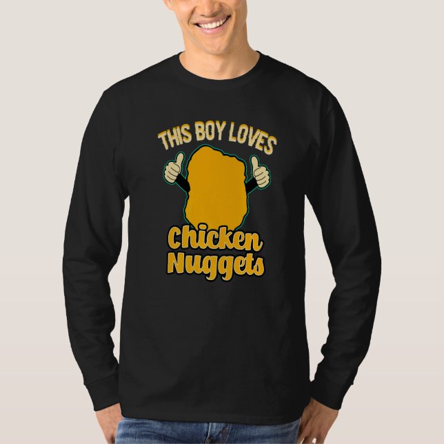 This Boy Loves Chicken Nuggets Food Chicken Nugget T-Shirt (Vorderseite)