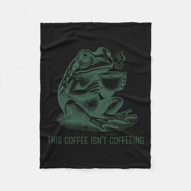 This Coffee Isn't Coffeeing Funny Cafeine Addictio Fleecedecke (Vorderseite)