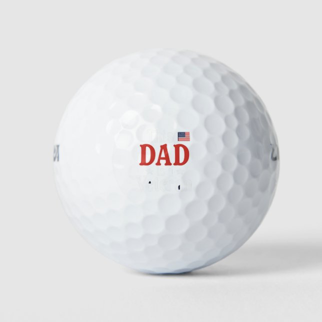 This Dad is a Veteran Golf Balls – Cool Dad Gift Golfball (Vorderseite)