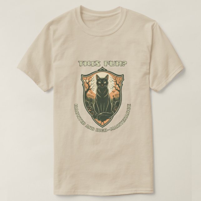 THIS FUR? haunted and high maintenance T-Shirt (Design vorne)