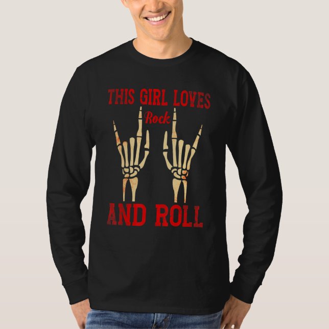This Girl Loves Rock and Roll 2 T-Shirt (Vorderseite)