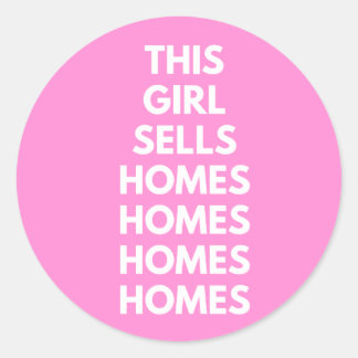 This Girl Sells Homes Homes Homes Runder Aufkleber