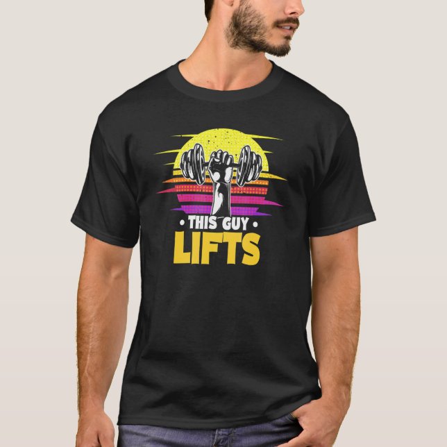 This Guy Lifts Retro Kettlebell Swing Apparel For  T-Shirt (Vorderseite)
