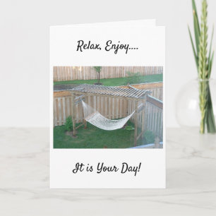 THIS HAMMOCK AWAITS ENJOY BIRTHDAY CARD KARTE