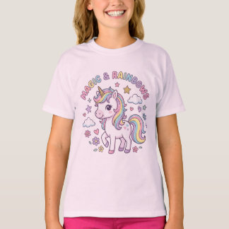 This is a T-shirt with a cute unicorn.