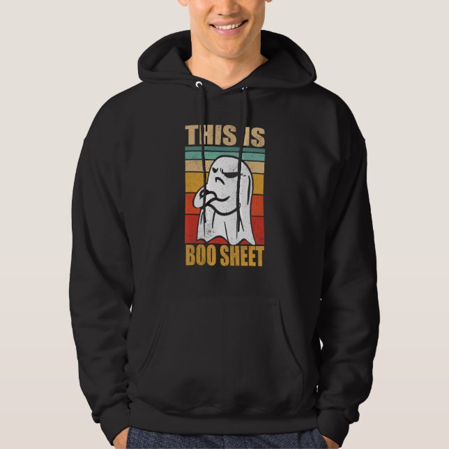 This Is Boo Sheet Ghost Retro Halloween Costume Me Hoodie (Vorderseite)