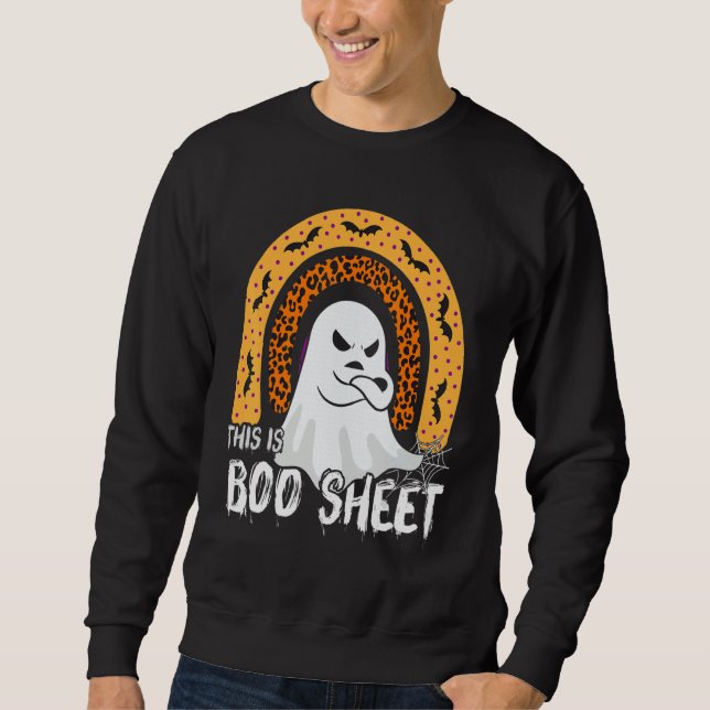 This is boo sheet ghost retro halloween costume me sweatshirt (Vorderseite)