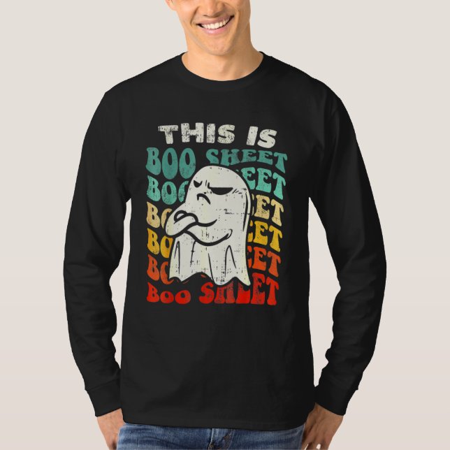 This Is Boo Sheet Ghost Retro Halloween Costume Me T-Shirt (Vorderseite)