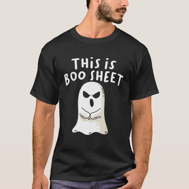 This Is Boo Sheet Ghost Retro Halloween Costume Me T-Shirt (Vorderseite)