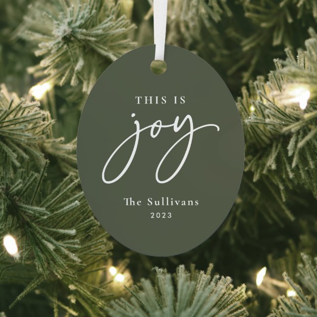 This is Joy Green Photo Holiday  Ornament Aus Metall (InSitu)