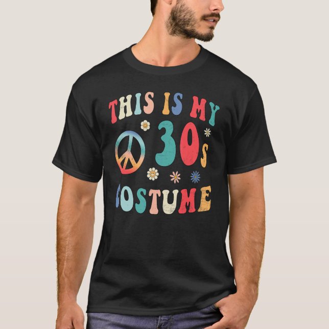 This is My 30s Costume  Groovy Hippie Peace Hallow T-Shirt (Vorderseite)