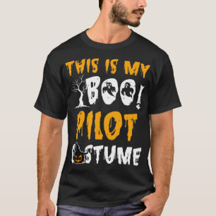 This Is My Boo Pilot Costume Boo Ghost Halloween G T-Shirt