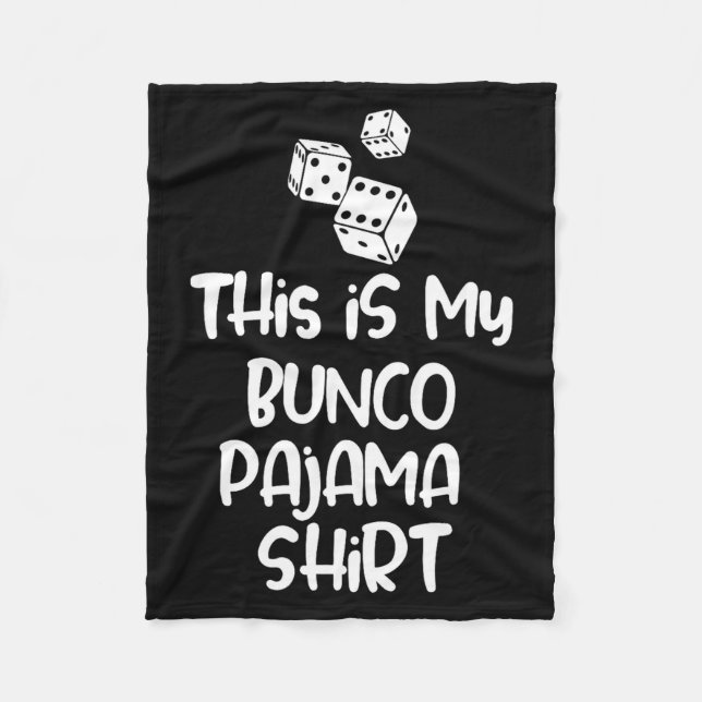 This Is My Bunco Pajama Shirt For Women Men Kids  Fleecedecke (Vorderseite)