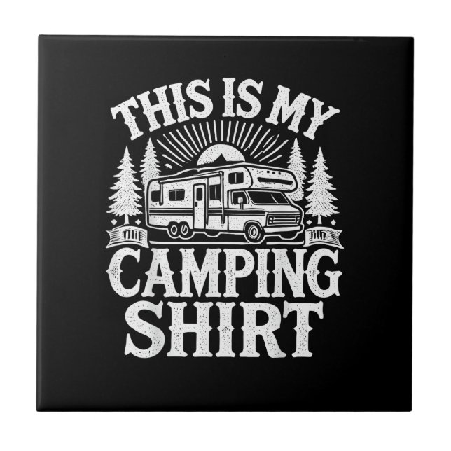 This Is My Camping Funny Camper Fliese (Vorderseite)