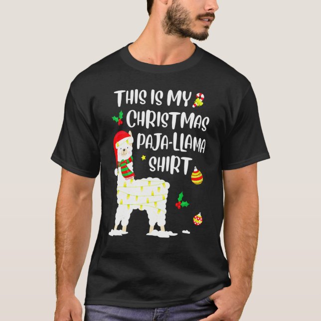 This Is My Christmas Llama Pajama Pyjama Top Chris (Vorderseite)