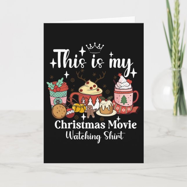 This Is My Christmas Movie Watching Shirt Family M Karte (Vorderseite)