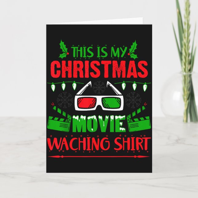 This Is My Christmas Movie Watching Shirt - Funny  Karte (Vorderseite)