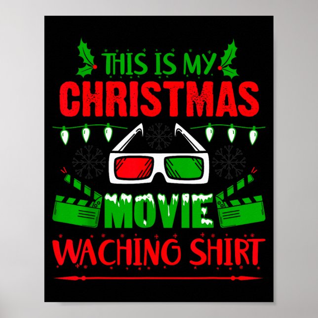 This Is My Christmas Movie Watching Shirt - Funny  Poster (Vorne)