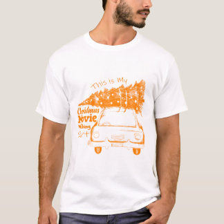 "This is My Christmas Movie Watching Shirt" Quote T-Shirt