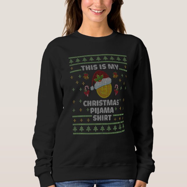 This Is My Christmas Pajama  Bitcoin Santa Hat Sweatshirt (Vorderseite)