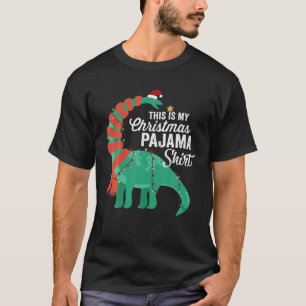 This Is My Christmas Pajama Dinosaur Brontosaurus T-Shirt