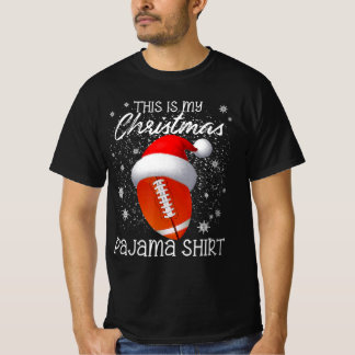 This Is My Christmas Pajama Football Xmas Boys Me T-Shirt