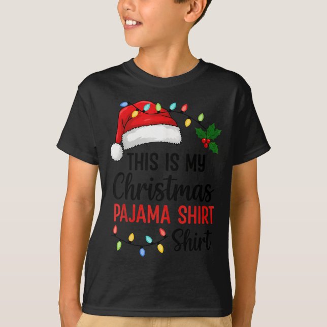 This Is My Christmas Pajama Funny Xmas  T-Shirt (Vorderseite)