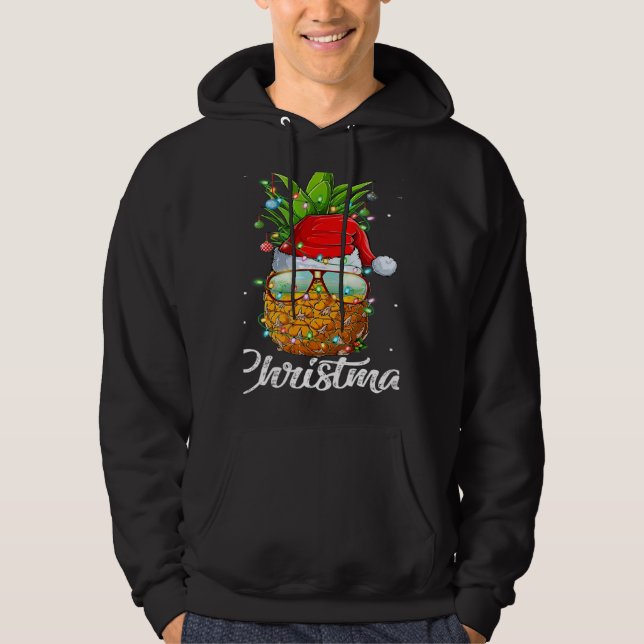 This Is My Christmas Pajama  Lighting Pineapple Xm Hoodie (Vorderseite)