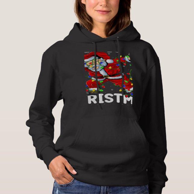 This Is My Christmas Pajama  Lights Dabbing Santa  Hoodie (Vorderseite)