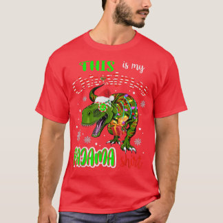 This Is My Christmas Pajama Santa TRe Xmas Light F T-Shirt