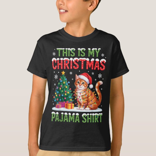 This Is My Christmas Pajama Shirt Cat Lovers Holid (Vorderseite)