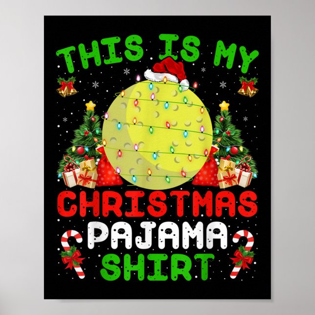 This Is My Christmas Pajama Shirt Field Hockey Chr Poster (Vorne)