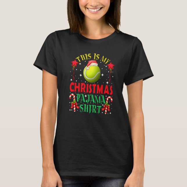 This Is My Christmas Pajama Shirt Funny Tennis San (Vorderseite)