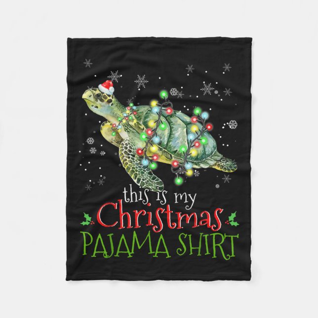 This Is My Christmas Pajama Shirt Sea Turtle Chris Fleecedecke (Vorderseite)