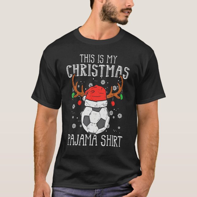 This Is My Christmas Pajama  Soccer Xmas PJs Sport T-Shirt (Vorderseite)