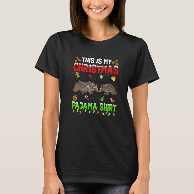 This Is My Christmas Pajama Xmas Armadillo Squad T-Shirt (Vorderseite)