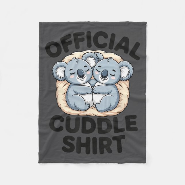 This Is My Cuddle Shirt Cute Koala Matching  Fleecedecke (Vorderseite)