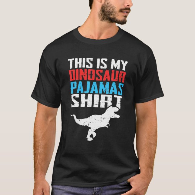 This Is My Dinosaur Pajamas Funny T Rex Men Women T-Shirt (Vorderseite)