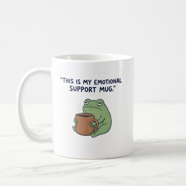 This Is My Emotional Support Mug – Funny Frog Coff (Gauche)