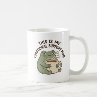This Is My Emotional Support Mug – Funny Frog Coff Kaffeetasse