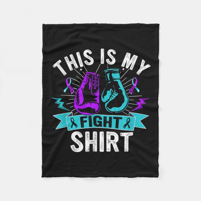 This Is My Figh Suicide Prevention Fighter Strong  Fleecedecke (Vorderseite)