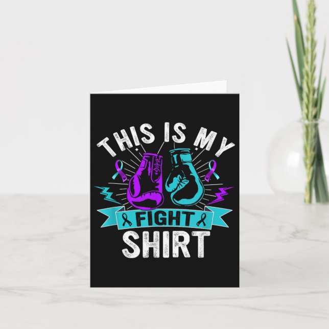 This Is My Figh Suicide Prevention Fighter Strong  Karte (Vorderseite)