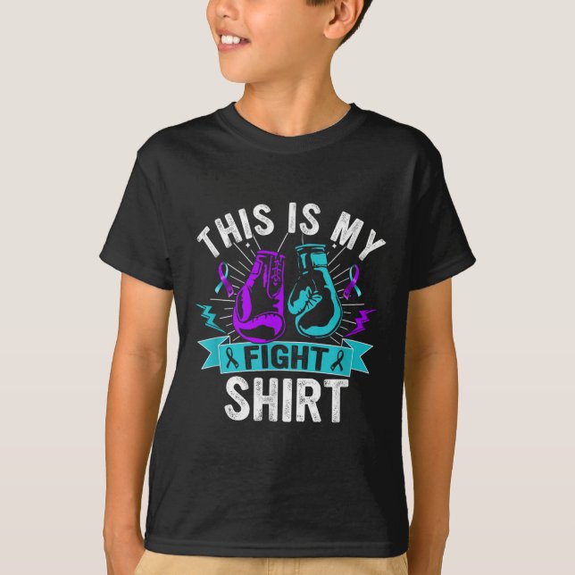 This Is My Figh Suicide Prevention Fighter Strong  T-Shirt (Vorderseite)