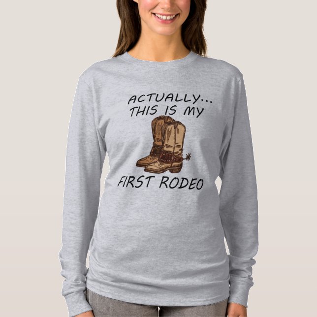 This Is My First Rodeo Bodysuit, Cowboy Baby Cloth T-Shirt (Vorderseite)