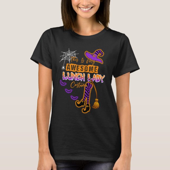 This Is My Halloween Lunch Lady Costume Cafeteria  T-Shirt (Vorderseite)