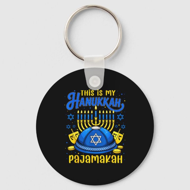 This Is My Hanukkah Pajamakah For Jewish Christmas Schlüsselanhänger (Vorderseite)